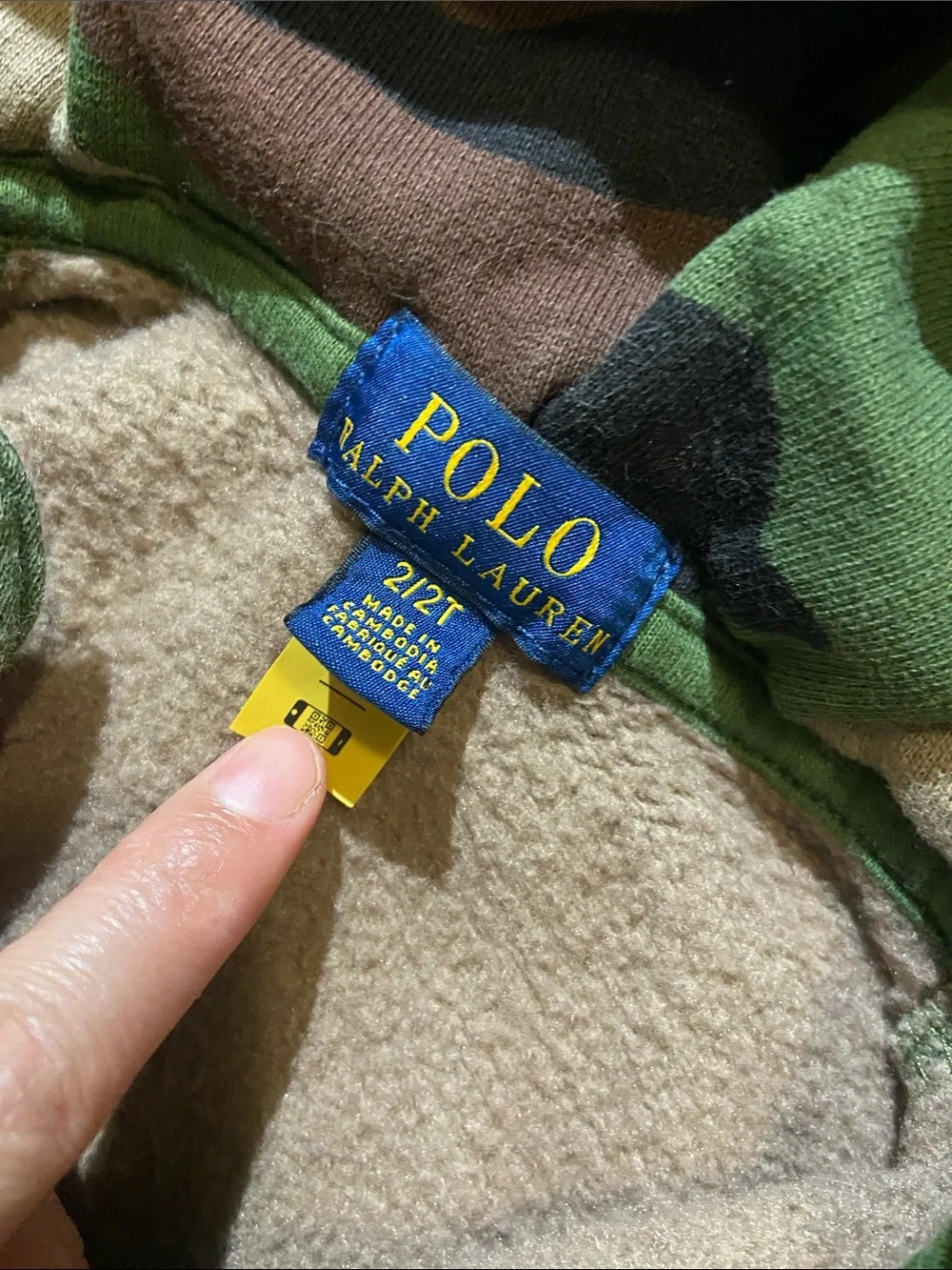 Polo Ralph Lauren Camo Zip-Up Hoodie SZ 2T toddler/baby boy